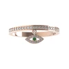 14K Rose Gold Prong Setting Emerald Gemstone Diamond Ring