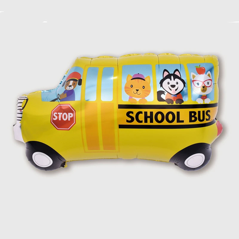 XL Helium Folienballon Schulbus Kinder Spielzeug Einschulung Geschenk Schulparty 