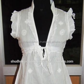 White Cotton Beach Dress