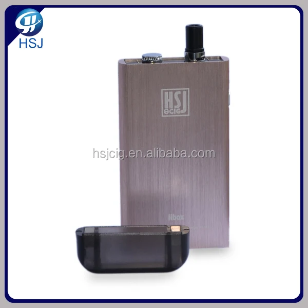 HSJ rose gold hbox mod e-cigarette rechargeable battery disposable vaporizer with kid clock magnet cap