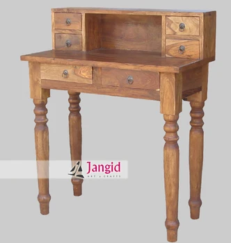 Simple Wooden Sheesham Wood Study Table Desk Of Room Furniture