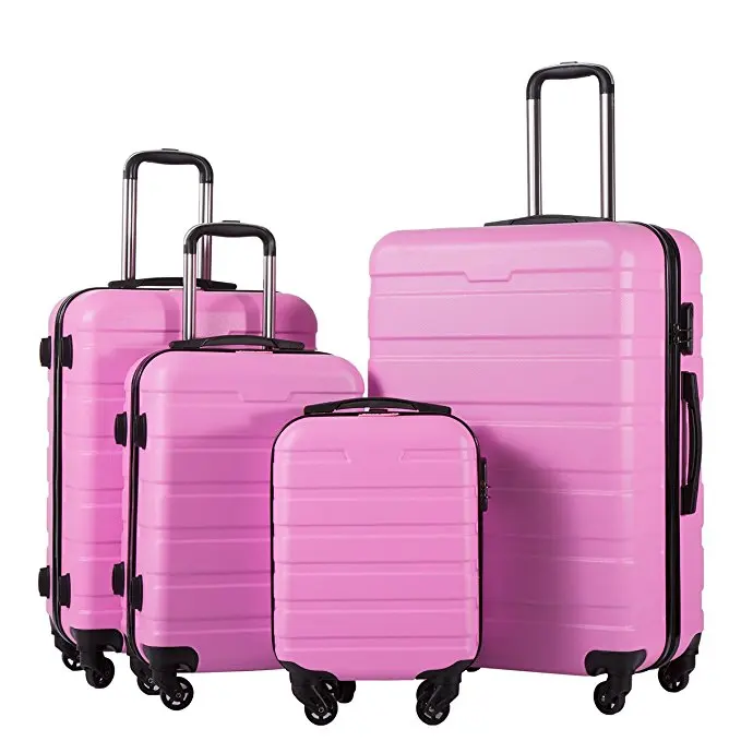 4 Piece Set Pink Trolley Best Quality Modern Abs Luggage Sets - Buy 4 ...