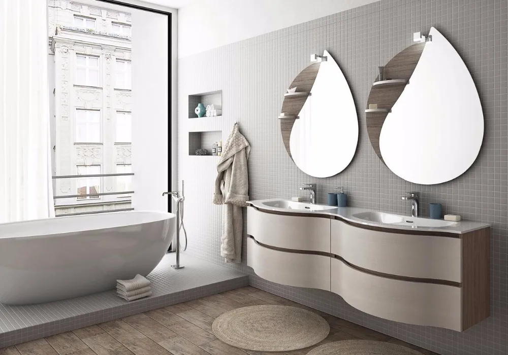 Tocador De Baño De Diseño Moderno De Doble Lavabo De Estilo Europeo