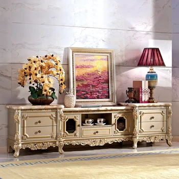 European Tv Cabinet Solid Carved Marble Floor Cabinet Italy With