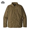 Men lightweight water repellent spring jacket chest pocket drop tail hem twill jacket
