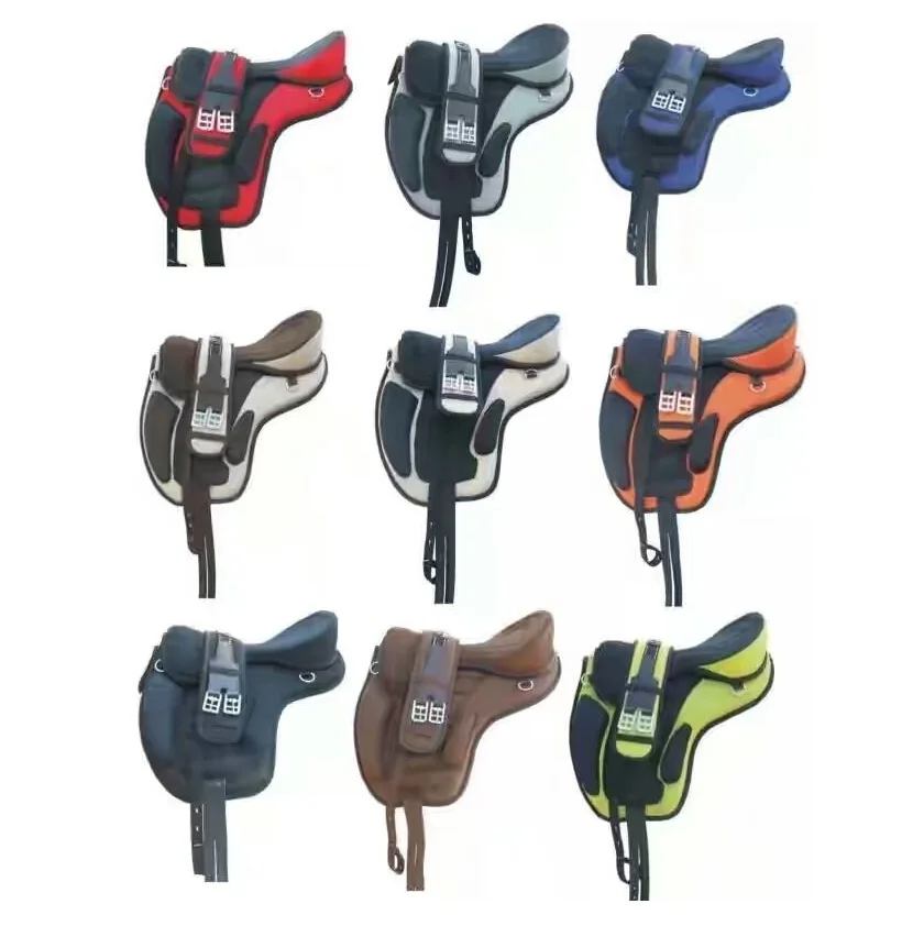 thumbnail image 2 of Treeless FreeMax English Synthetic Saddle – Pony/Adult – Handmade, Monoflap, Detachable Seat 2 of 5