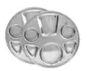 Wholesale non-slip insulated economic mess dish tray stainless steel egg shape tray