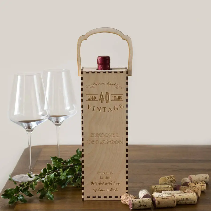 Wholesale Cheap Wine Wooden Box,Promotional Handmade Wine Wooden Box