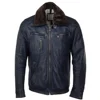 Latest Fur Collar Waxed Lamb Leather Jacket Article