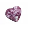 heart stone puffy heart stone Natural Lepidolite Stone Carved heart palm and pendant Wholesaler