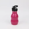 Promotion gift 350ml sing wall stainless steel sport drink cooler beverage water bottle with straw lid
