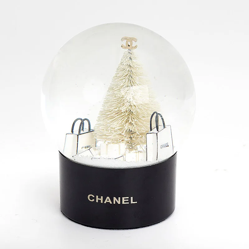 Metal Base Christmas Battery Operated Snow Globe Luxury Snowball Water ...