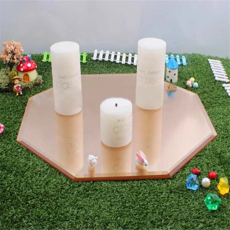 Glass Candle Holder And Mirror Candle Plate And Wedding Usage Buy