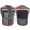 Reflective Gray Hi-Viz Vest For Bikers Safety