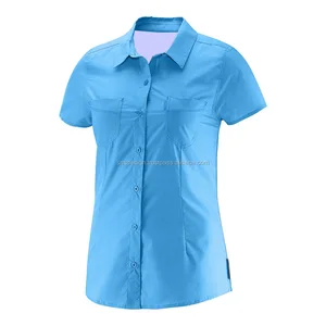 Custom Cheap Work Wear Shirt Uniform Short Sleeve Ladies Shirt Office uniform Custom Cheap Work Wear Shirt Uniform Short Sleeve Ladies Shirt Office uniform