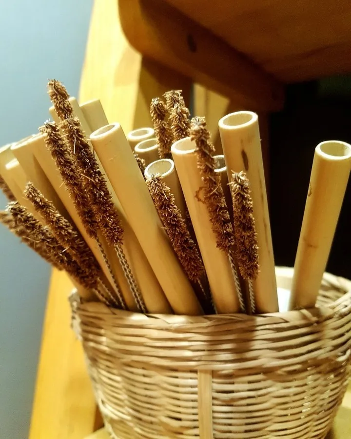 饮用稻草竹手工工艺品 barware 批发竹吸管 2019