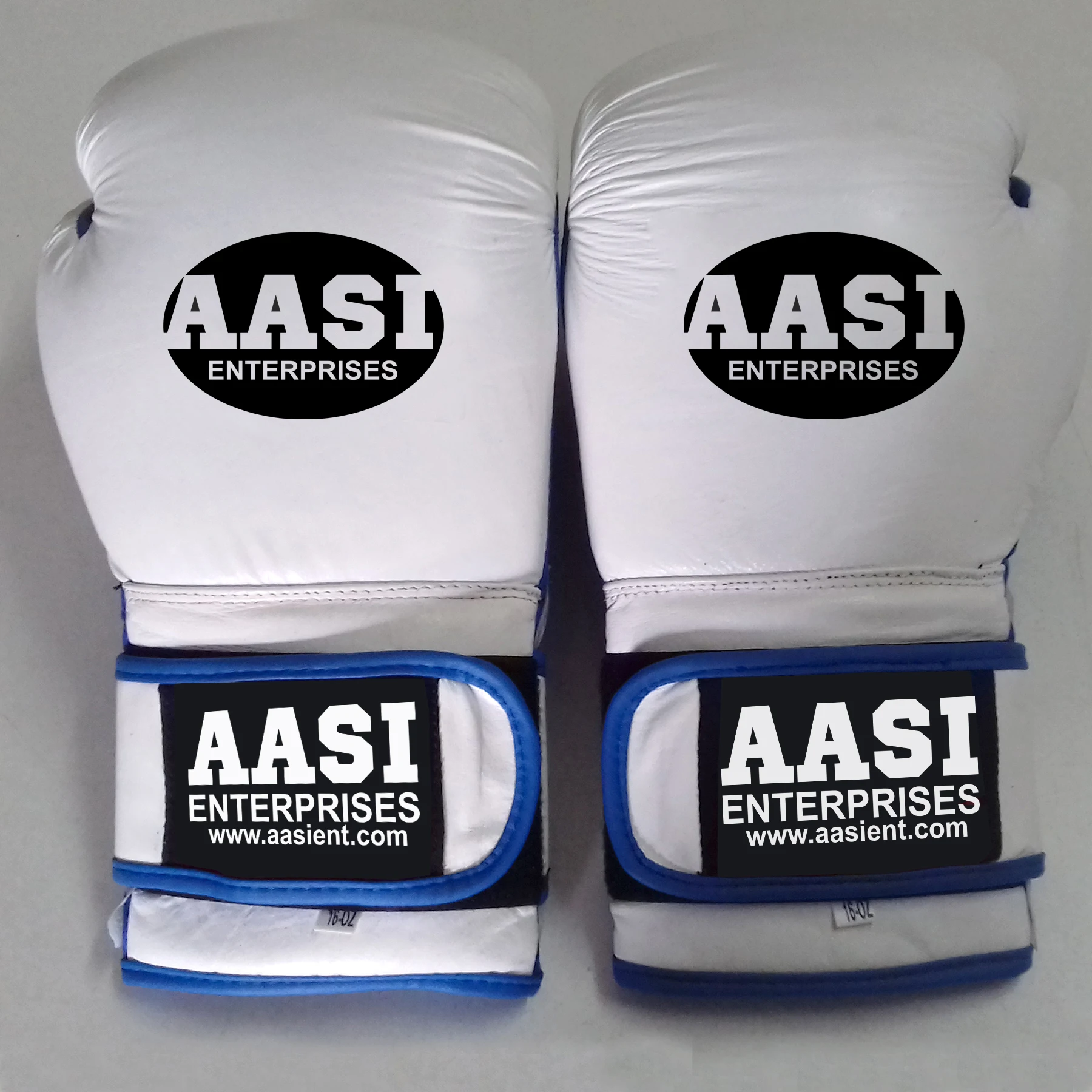 Muay Thai Leather Boxing Gloves Blue 12oz Customized Logo Buy Muay