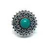 tribal stone ring handmade poison ring silver bezel turquoise ring