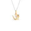 0.06 Carat Glam up the scene by wearing this ultra om 18kt gold diamond designer pendant sets