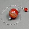 Red Banded Agate Ball Pendulum : Buy Online From Sara Agate From India