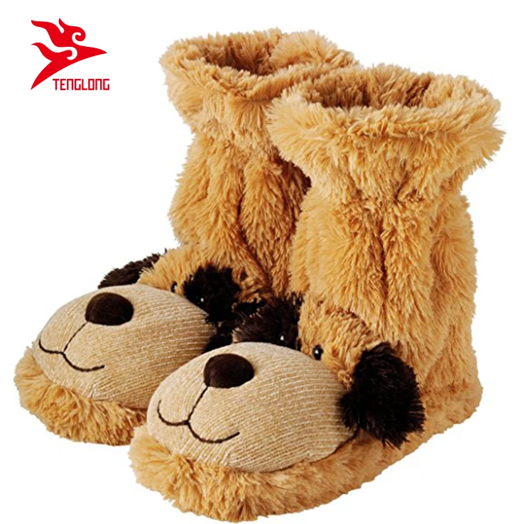 Wholesale High Quality Indoor Plush Dog Animal Feet Slipper Boots For Women  - Buy Slipper Boots,Slipper Boots For Women,Feet Slipper Boots Product on  