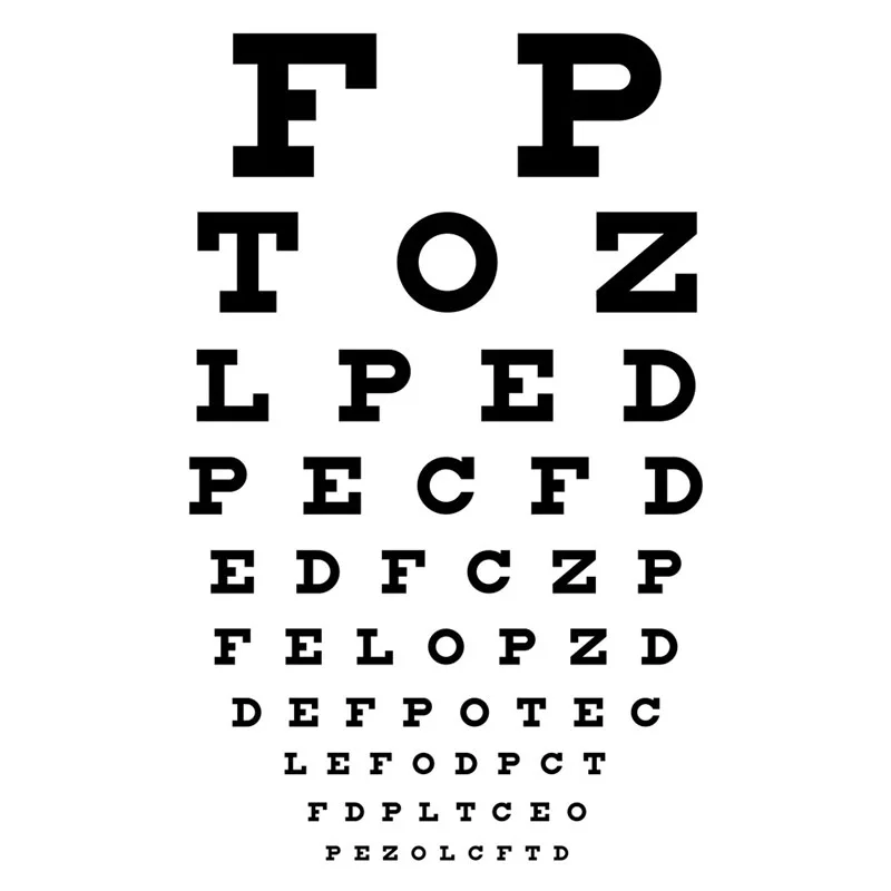 Snellen Optometría Visión Ojo Carta De Prueba Al Mejor Precio - Buy