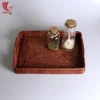 Unique rectangle rattan table serving tray/Wicker tableware dining made in Vietnam