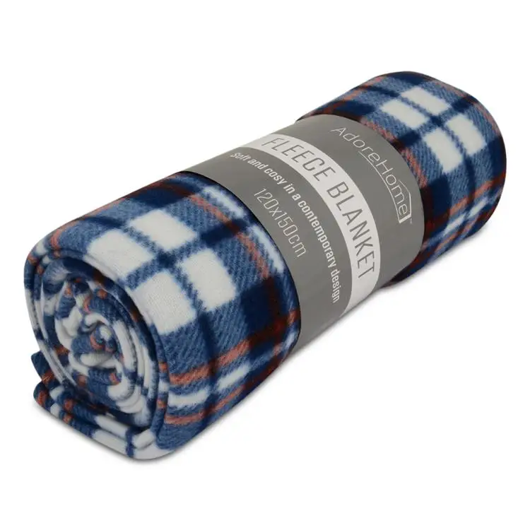 Wholesale Cheap Fleece Plaid Blanket Winter Warm 100 Polyester Bed