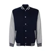 Simple Plain Varsity Jacket With Buttons College Jacket Winter Special