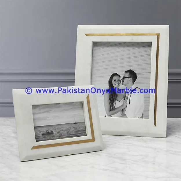 Modern Wholesale Marble Photo Frames Round Square Oval Shape Home