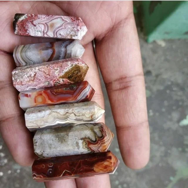 
Crazy Lace Agate Stone Point Pencil : Buy Online From Noor Agate From India 