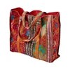 Indian handmade vintage silk saree tote bag messenger shoulder shopping carry hand bag purse quilted totes