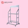 Hot metal spare commercial car alloy mobile wheel tire storage rim trolley display rack stand