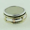 GALLERY PIECE Single Band Two Tone Design 925 Sterling Silver Ring Wholesale