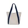 Web Handle Snap Closure One Outside Open Pocket 12 OZ Natural Canvas Tote Bag