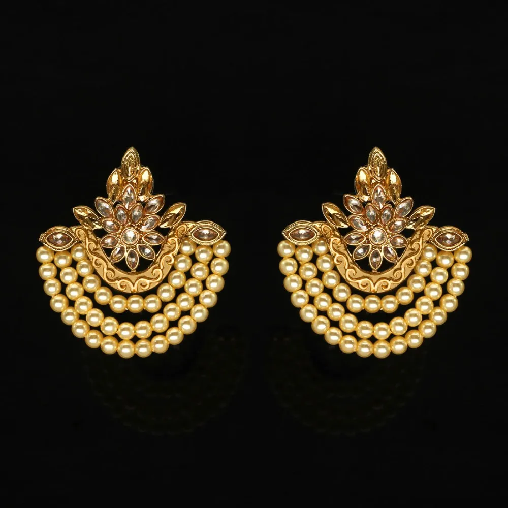 金色美国钻石耳环