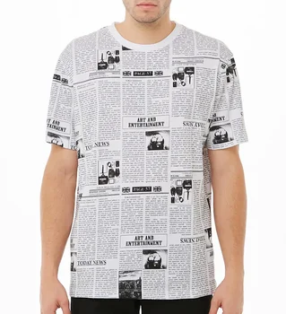 newspaper print shirt mens