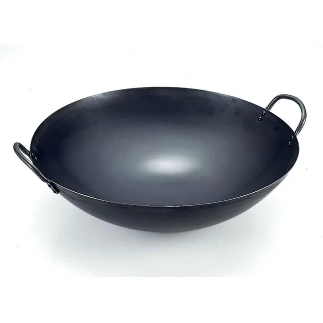 non stick iron wok pan made