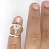 Glamorous Jewelry Design Silver Color Splint Ring