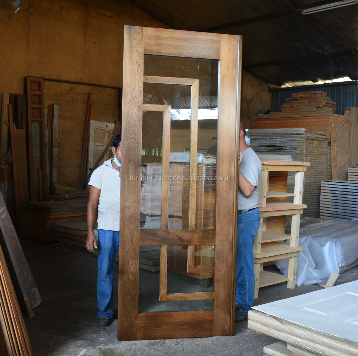 Solid Wood Frame Sliding Glass Door - Buy Wood Frame Door,Wood Frame