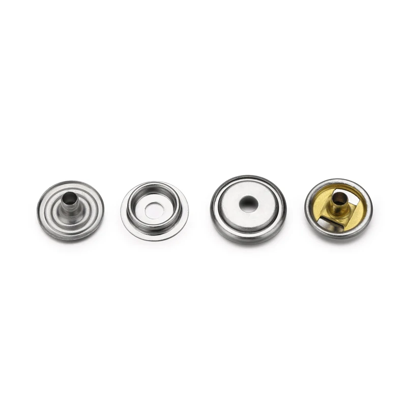 Nickel free 4 part gun metal hidden snap button for jacket