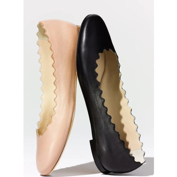 nude ballet flat shoes