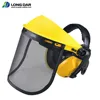 Taiwan DP85 over head earmuffs and middle face shield visor combination protector