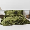 Soft Linen Bedding Set / Green Moss Bed Linen