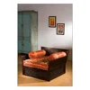 Indian Solid Wood Hand Carved Hotel Resort Lobby Single Seat Sofa
