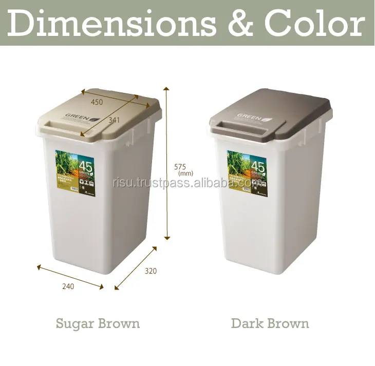 Bestselling And Ecofriendly Rubbish Plantbased 47l Garbage Bin For