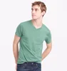 Wholesale Men High Quality V Neck Slim Fit T Shirt 100% Cotton/Custom blended custom plain& embroidery logo short sleeves tshirt