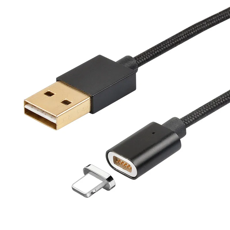 Nylon Braided Magnetic 2 in 1 usb charging cable rock usb cable rende charging cable for iphone 7 android - ANKUX.COM