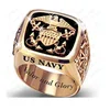 Factory price Custom made USA NAVY high polish with enamel military ring