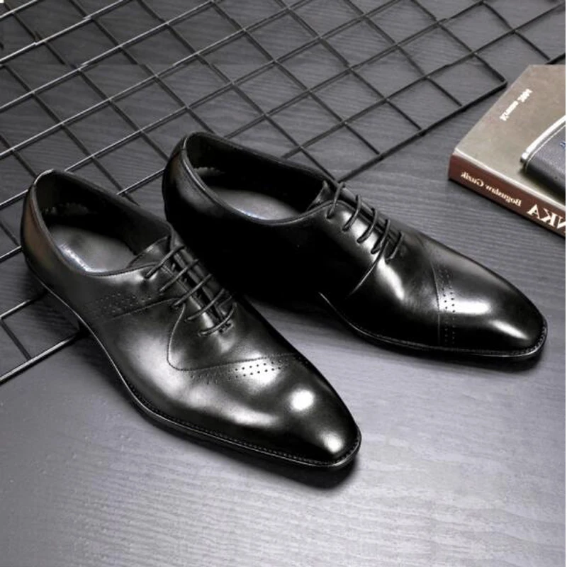 Brand Dress Shoes Highquality Hand Made Genuine Leather Italy Style